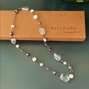 Silpada necklace glass bead and pearl